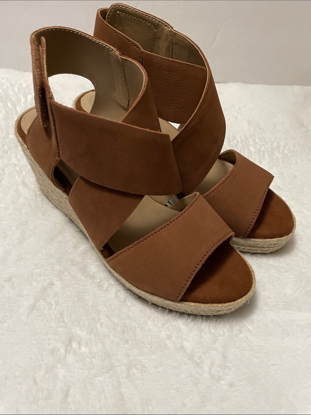 Soul Naturalize Brown Espadrille Wedge Sandals - Stylish Summer Comfort 6.5M